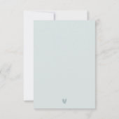 Zacht Blauw Groen Succulent Bloemen Botanische Bru RSVP Kaartje (Achterkant)