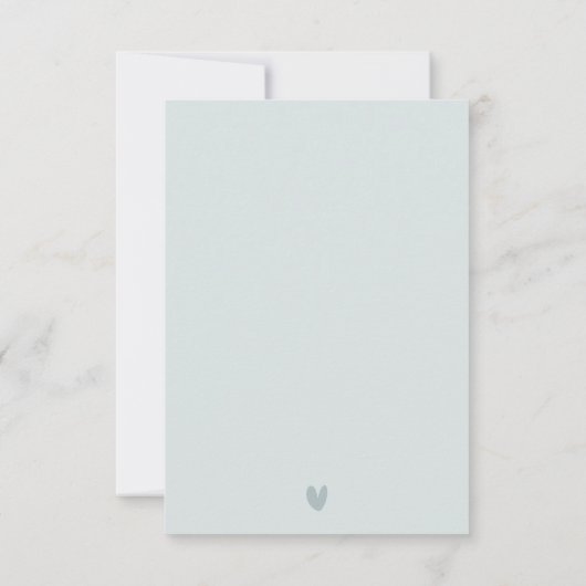 Zacht Blauw Groen Succulent Bloemen Botanische Bru RSVP Kaartje (Achterkant)