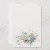 Zacht Blauw Groen Succulent Bloemen Botanische Bru Save The Date (Achterkant)