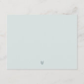 Zacht Blauw Groen Succulent Bloemen Bruiloft Detai Informatiekaartje (Achterkant)