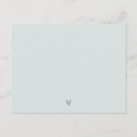 Zacht Blauw Groen Succulent Bloemen Bruiloft Detai Informatiekaartje (Achterkant)