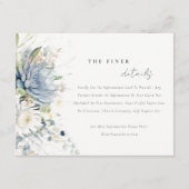 Zacht Blauw Groen Succulent Bloemen Bruiloft Detai Informatiekaartje (Voorkant)