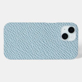 Zacht Blauw Lederen Getextureerde Telefoonhoes Case-Mate iPhone Case (Achterkant (horizontaal))