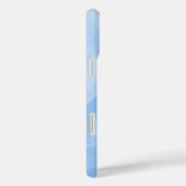 Zacht Blauw Marmer Abstract Patroon Case-Mate iPhone Case (Achterkant / Rechts)