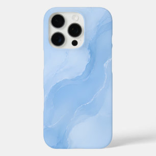 Zacht Blauw Marmer Abstract Patroon iPhone 16 Pro Hoesje