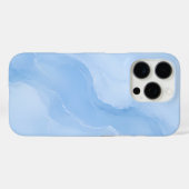 Zacht Blauw Marmer Abstract Patroon Case-Mate iPhone Case (Achterkant (horizontaal))