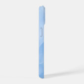 Zacht Blauw Marmer Abstract Patroon iPhone 15 Case (Rechterkant)