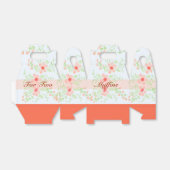 Zacht blauw met roze en Sinaasappel Bedankdoosjes (Uitgevouwen)