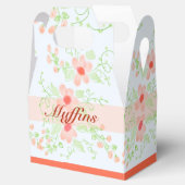 Zacht blauw met roze en Sinaasappel Bedankdoosjes (Geopend)