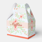 Zacht blauw met roze en Sinaasappel Bedankdoosjes (Voorkant Zijde)