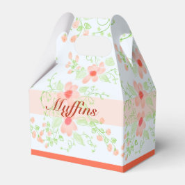 Zacht blauw met roze en Sinaasappel Bedankdoosjes