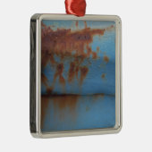  zacht blauw metalen ornament (Rechts)