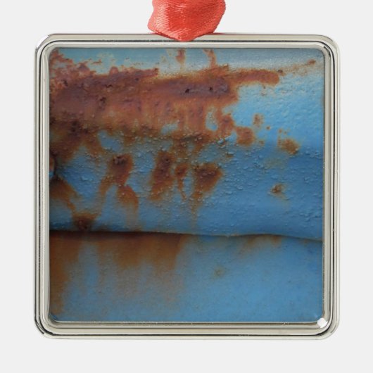  zacht blauw metalen ornament (Voorkant)