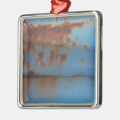  zacht blauw metalen ornament (Links)