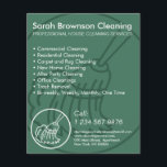 Zacht Blauw Minimal Home Cleaning House Keeper Flyer<br><div class="desc">Zacht Blauw Minimal Home Cleaning House Keeper</div>