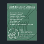 Zacht Blauw Minimal Home Cleaning House Keeper Flyer<br><div class="desc">Zacht Blauw Minimal Home Cleaning House Keeper</div>