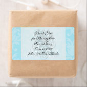 zacht blauw, mooie vogel etiket (Insitu)