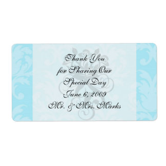 zacht blauw, mooie vogel etiket