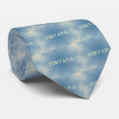Zacht Blauw "Nirvana" Lichte patronen Stropdas (Opgerold)