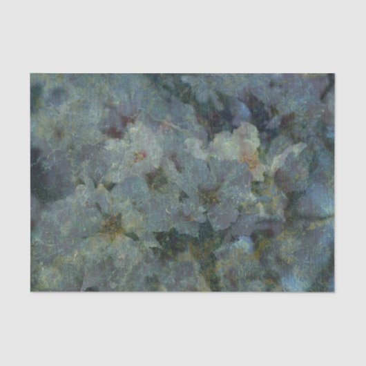 Zacht Blauw Orchard impressionist Tissue Paper Tissuepapier (Voorkant)