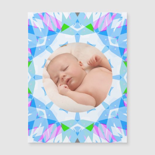 Zacht Blauw  Pastels Custom Foto Moederdag (Voorkant)