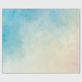 Zacht blauw & Roos aquarel inpakpapier (Vlak)