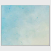 Zacht blauw & Roos aquarel inpakpapier (Vlak)