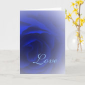 Zacht blauw Roos Kaart (Gele Bloem)