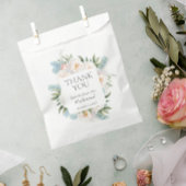 ZACHT BLAUW ROZE BLOEIENDE BLOEMEN BRUIDAL Dank u Bedankzakje