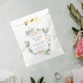 ZACHT BLAUW ROZE BLOEIENDE BLOEMEN BRUILOFT BEDANKZAKJE