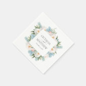 ZACHT BLAUW ROZE BLOEIENDE BLOEMEN MONOGRAM BRUILO SERVET (Hoek)