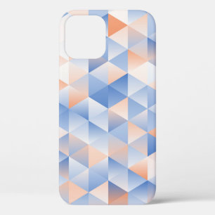 Zacht Blauw Sinaasappel Driehoeken Case-Mate iPhone Case