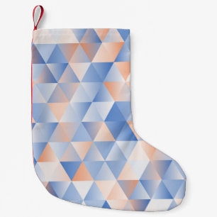 Zacht Blauw Sinaasappel Driehoeken Kleine Kerstsok