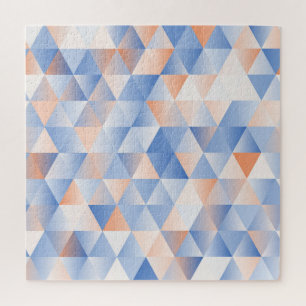Zacht Blauw Sinaasappel Driehoeken Legpuzzel