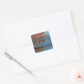  zacht blauw vierkante sticker (Envelop)