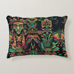 Zacht blauw "voorouderlijk paradigma" pluche accen accent kussen