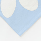  Zacht Blauw-Wit-Daisy Flower Pattern Name Fleece Deken (Hoek)