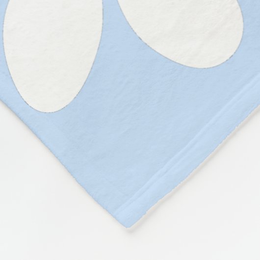  Zacht Blauw-Wit-Daisy Flower Pattern Name Fleece Deken (Hoek)