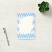 Zacht blauw zigzagpatroon ontwerp past-it-notes post-it® notes (Kantoor)