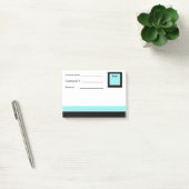 Zacht Blauw & Zwart Rand Post-it® notes- Info. Notes (Kantoor)