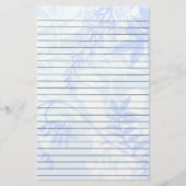 Zacht blauwe bladeren, gelaagd Briefpapier (Voorkant)