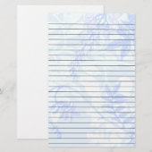 Zacht blauwe bladeren, gelaagd Briefpapier (Voorkant / Achterkant)