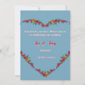 Zacht blauwe huwelijksuitnodiging kaart (Voorkant)