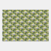 Zacht blauwe hydrangea ventilatorpatroon Natuur Inpakpapier Vel (Voorkant 3)