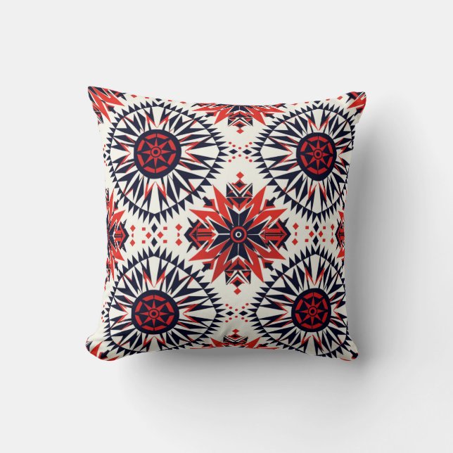 Zacht Blauwgroen "Cosmic Interlock" Pluche Gooi Ku Kussen (Voorkant)