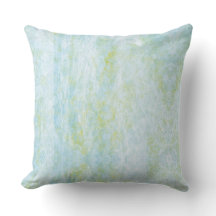 Zacht Blauwgroen en geel Sierkussen