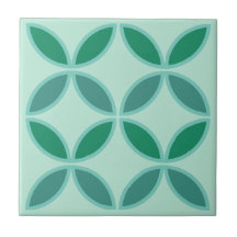 Zacht blauwgroen en zee groene cirkel of bloemblad