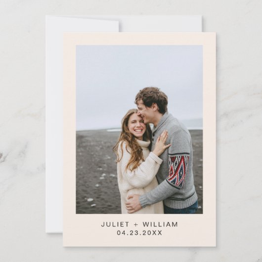 Zacht Blauwgroen Herfst Vet Jewel Tone Bruiloft Save The Date (Achterkant)