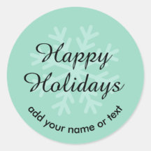Zacht Blauwgroen  Prettige feestdagen Sticker
