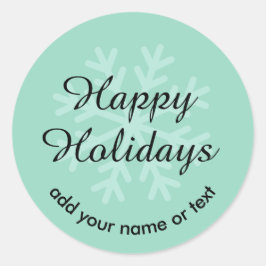 Zacht Blauwgroen  Prettige feestdagen Sticker